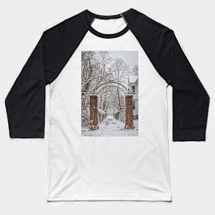 Snowy Park Entrance Baseball T-Shirt